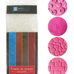 Cerf Dellier Tapis texture assortis (x4) Clearance