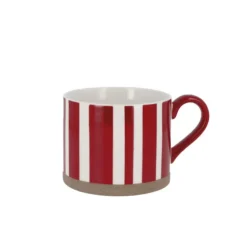 Cerf Dellier Tasse rouge à rayures Discount
