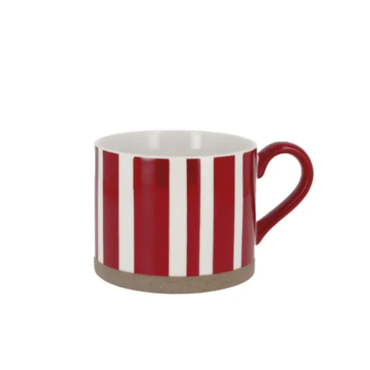 Cerf Dellier Tasse rouge à rayures Discount