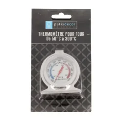 Cerf Dellier Thermomètre à four cadran inox +50+300°C New