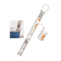 Cerf Dellier Thermomètre confiseur gaine inox +80 +200°C avec zones couleurs Best