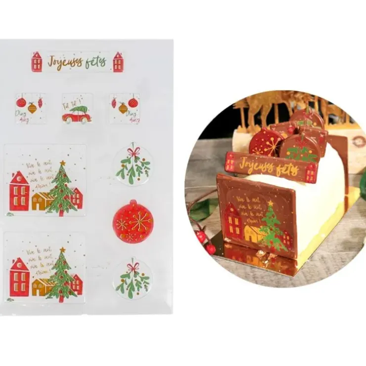 Cerf Dellier Transfert chocolat thème Village de Noël Outlet