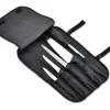 Cerf Dellier Trousse à couteaux 7 pièces en nylon noir Clearance