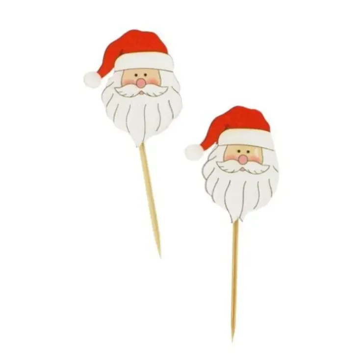 Cerf Dellier Tête de Père Noël sur pique (x50) New