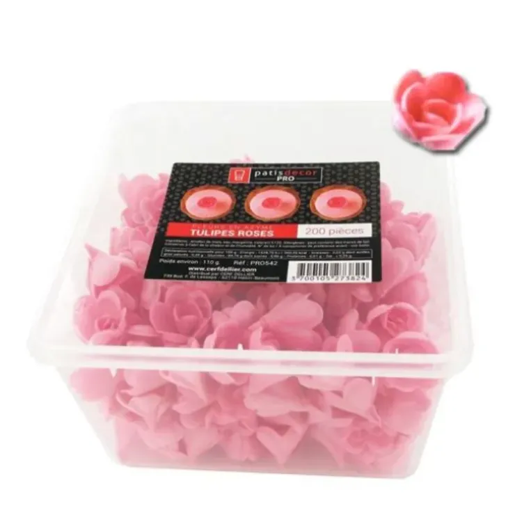 Cerf Dellier Tulipes roses en azyme (x200) Sale